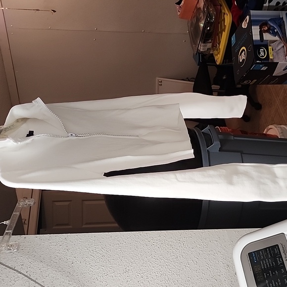 NWT Dolls Kill , Sexy , Sparkly White Long Sleeved Zip Up Popped Collar … - Picture 13 of 14